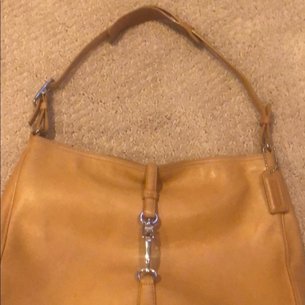 Vintage Camel leather Coach purse